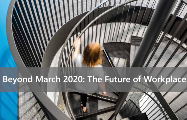 Title slide -- Beyond March 2020: The Future of Workplace